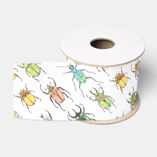 Aquarellfarben Liebe Bugs Farbiges Muster Ripsband