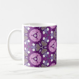 Aquarellfarben Lila und rosa Kaffeetasse