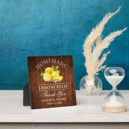 Aquarellfarben Limoncello Wood Print Wedding Fotoplatte