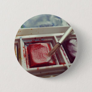 Aquarellfarben malen fotografische Drucke. Button