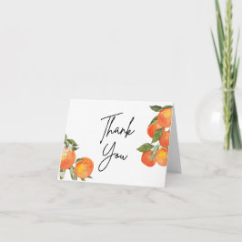 Aquarellfarben-Mandarine dank Karte