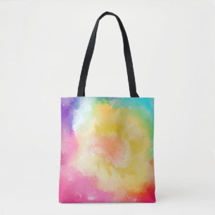 Aquarellfarben, mehrfarbige Tütentasche Tasche