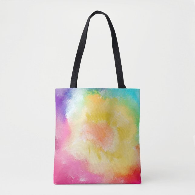 Aquarellfarben, mehrfarbige Tütentasche Tasche (Vorderseite)