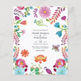 Aquarellfarben mexikanische Fiesta Wedite Flyer