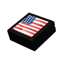 Aquarellfarben mit amerikanischer Flagge Erinnerungskiste