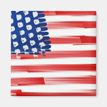 Aquarellfarben mit amerikanischer Flagge