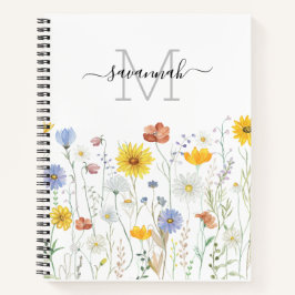 Aquarellfarben-Monogramm-Sketchbuch Notizbuch