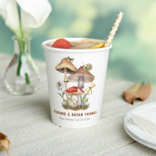 Aquarellfarben Mushroom Baby Shooting Paper Cups Pappbecher