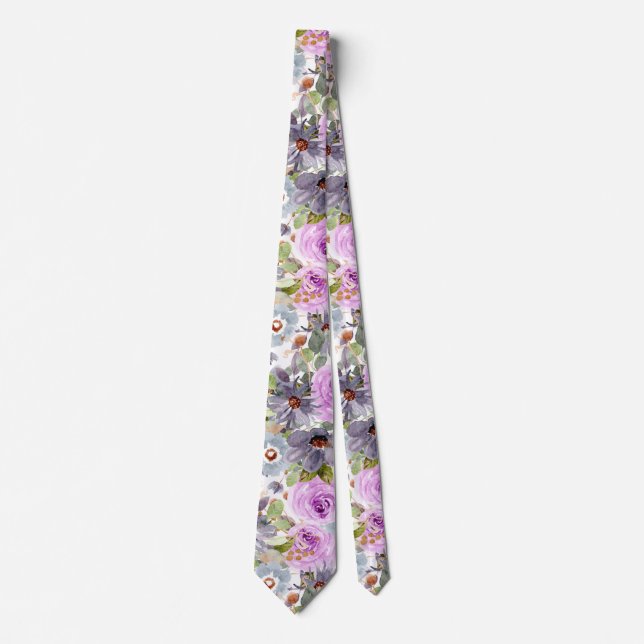 Aquarellfarben Muster Neck Tie Krawatte (Vorderseite)