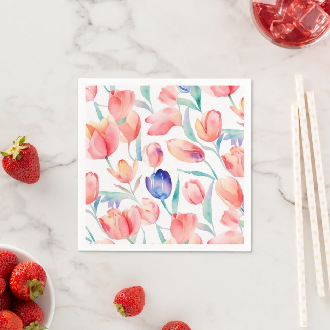 Aquarellfarben Muster Papier Napkin Serviette (Beispiel)