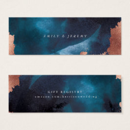 Aquarellfarben Navy Blue Moody Rose Gold Geschenkk