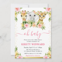 Aquarellfarben Niedliche Blütentiere Kinderdusche