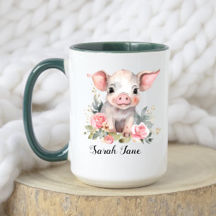 Aquarellfarben Niedlicher Babyfuß und -pigment Tasse