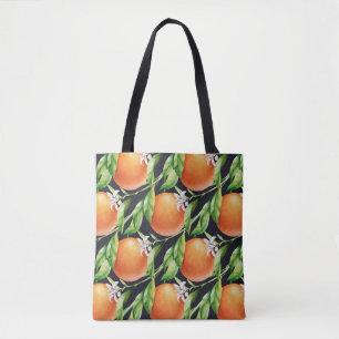 Aquarellfarben-Orangen: Zitrusfarbenes Muster Tasche
