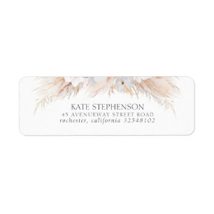 Aquarellfarben Pampas Gras Weiße Orchideen