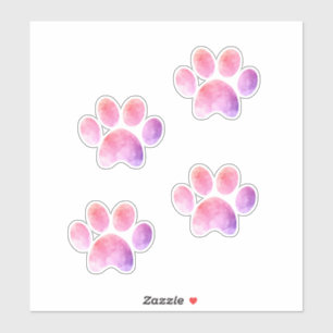 Aquarellfarben-Paw-Prinzen, Hundepfähle, Katzenpf Aufkleber