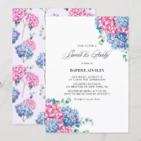 Aquarellfarben Pink und Blue Hydrangeas 16 . Gebur