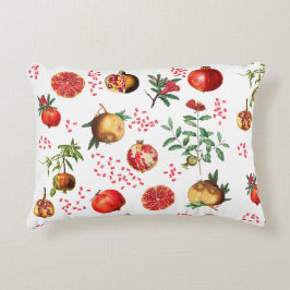 Aquarellfarben Pomegranat Mittelmeer-Muster Dekokissen
