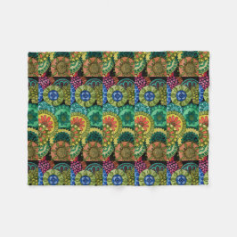 Aquarellfarben Rainbow Colors Mandala Fleecedecke