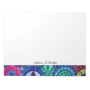 Aquarellfarben Rainbow Colors Mandala Notizblock
