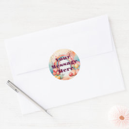 Aquarellfarben-Regenbogen-Bliss-Party Runder Aufkleber