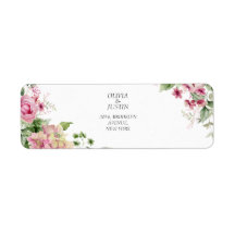 Aquarellfarben Rosa Blumenrahmen Hochzeit