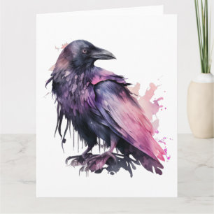 Aquarellfarben - Rosa Karte