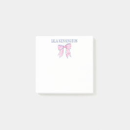 Aquarellfarben Rosa und Blauer Flachbildschirm Post-it Klebezettel