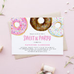 Aquarellfarben Rosa und Schokolade Donuts Süß 16 Einladung<br><div class="desc">Mit dieser individuell gestaltbaren, süßen 16 Einladung laden wir Sie zu Ihrer Veranstaltung ein. Es ist mit Aquarellfarben Rosa, Schokolade und Weiß Schokolade verglast Donuts mit bunten Sprinklen. Personalisieren Sie diese, indem Sie Ihre Daten hinzufügen. Damit ist die 16 . Geburtstag Party Einladung perfekt für jede Veranstaltung oder jede Saison....</div>