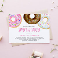 Aquarellfarben Rosa und Schokolade Donuts Süß 16