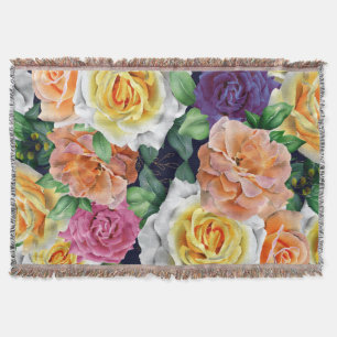 Aquarellfarben-Rose 29 Decke