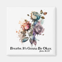 Aquarellfarben Rose Bibelbibel Vers Weiß