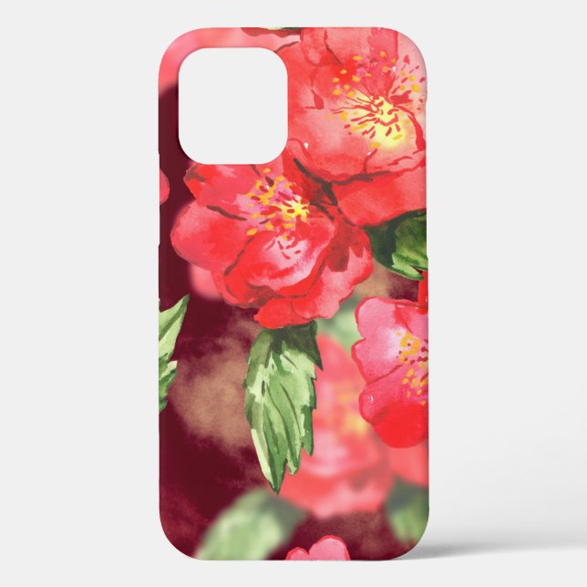 Aquarellfarben-Rose mit Grüntönen Case-Mate-iPhone Case-Mate iPhone Hülle (Rückseite)