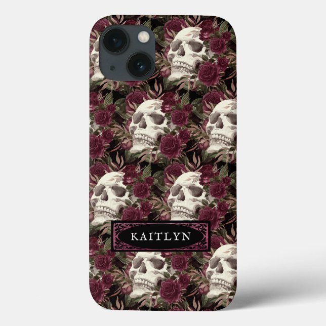 Aquarellfarben Rose Personalisiert Case-Mate iPhone Hülle (Rückseite)
