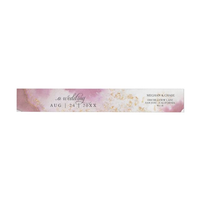 Aquarellfarben Rose Quartz Gold Geode Barefoot™ (Person)