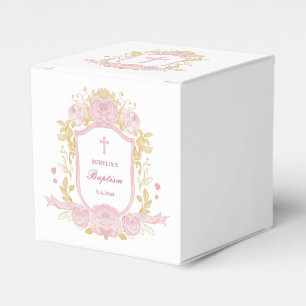 Aquarellfarben Rose Wappen Taufkirche Geschenkschachtel