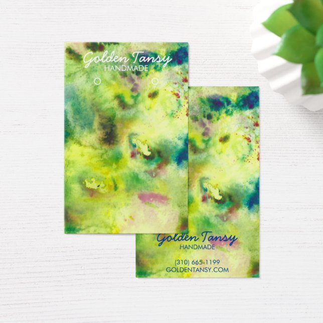 Aquarellfarben-Schmuckkarte für Nekklace (Schreibtisch)