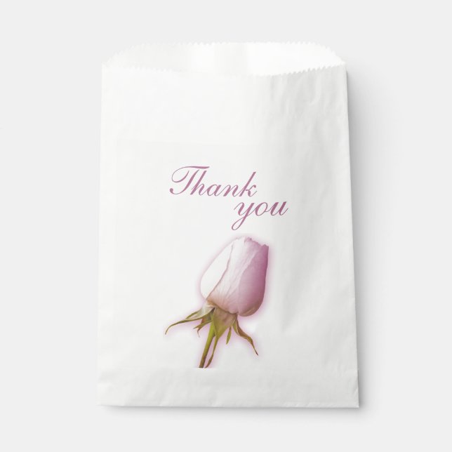 Aquarellfarben Single lila Rose Gastgeschenk Hochz Geschenktütchen (Vorderseite)