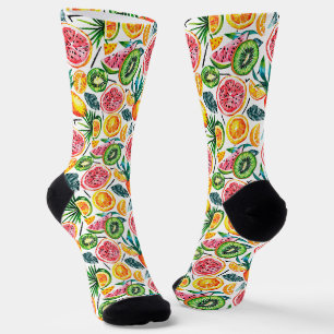 Aquarellfarben skizziert detailliertes Muster von  Socken
