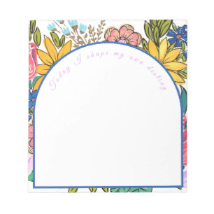 Aquarellfarben Sommer Florals Personalisiertes Not Notizblock