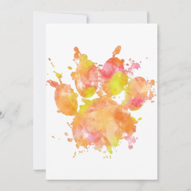 Aquarellfarben-Splash-Dog Pfosten Drucken (Vorderseite)