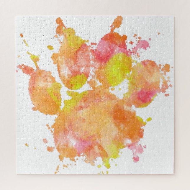 Aquarellfarben-Splash-Dog Pfosten Drucken (Vertikal)