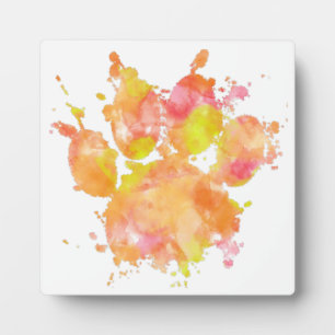 Aquarellfarben-Splash-Dog Pfosten Drucken Fotoplatte