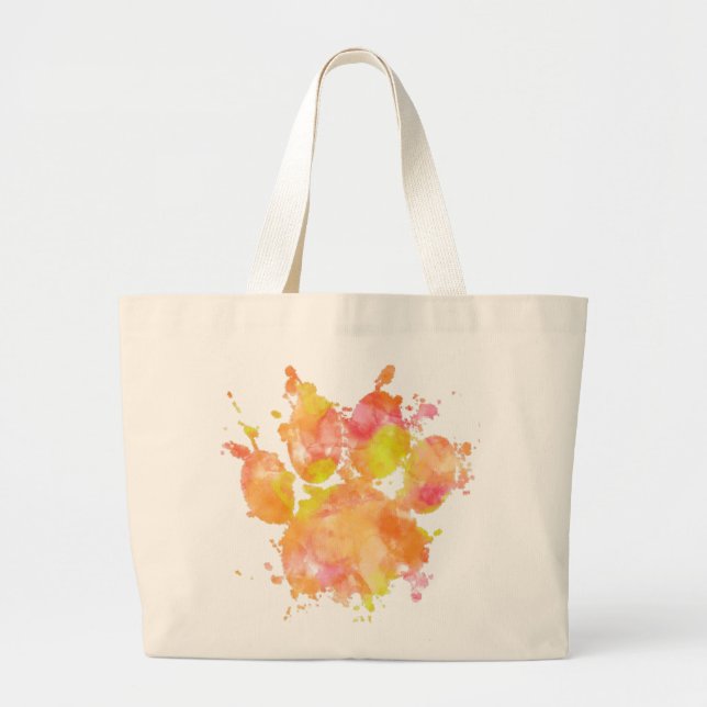 Aquarellfarben-Splash-Dog Pfosten Drucken Jumbo Stoffbeutel (Vorne)