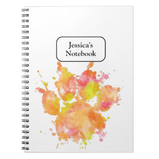 Aquarellfarben-Splash-Dog Pfosten Drucken Notizblock