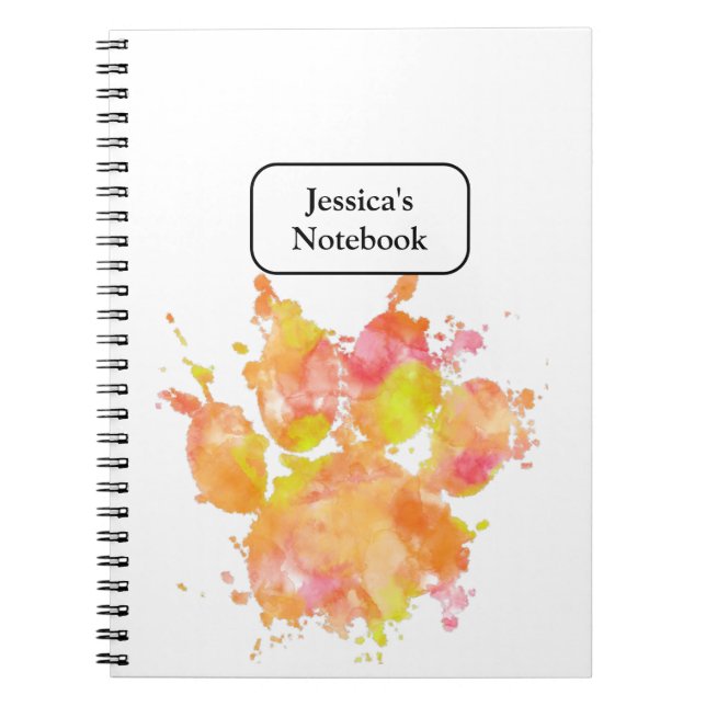 Aquarellfarben-Splash-Dog Pfosten Drucken Notizblock (Vorderseite)