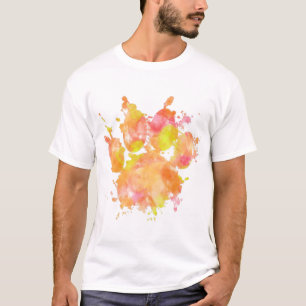 Aquarellfarben-Splash-Dog Pfosten Drucken T-Shirt