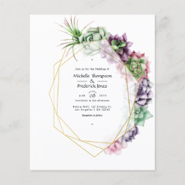 Aquarellfarben - subkutane geometrische Hochzeitse Flyer