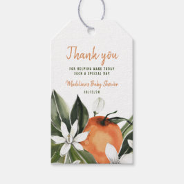 Aquarellfarben Süsse Orangenblüten Vielen Dank Geschenkanhänger