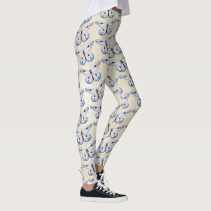 Aquarellfarben-TASTE Blau-Orange + Ihre Ideen Leggings